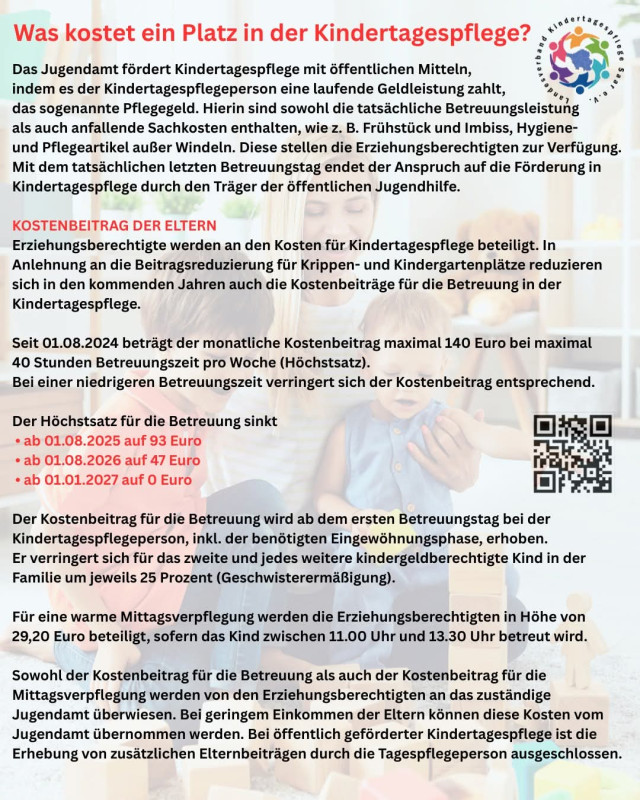 Kosten in der Kindertagespflege